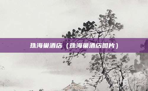 珠海巢酒店（珠海巢酒店图片）
