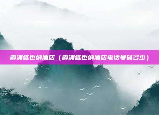霞浦维也纳酒店(霞浦维也纳酒店电话号码多少)