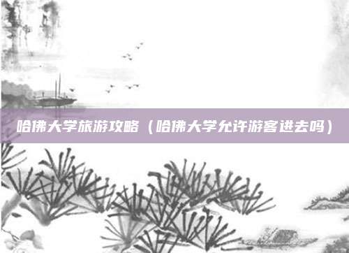 哈佛大学旅游攻略(哈佛大学允许游客进去吗)