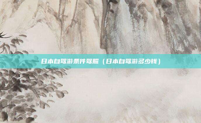 日本自驾游条件驾照(日本自驾游多少钱)