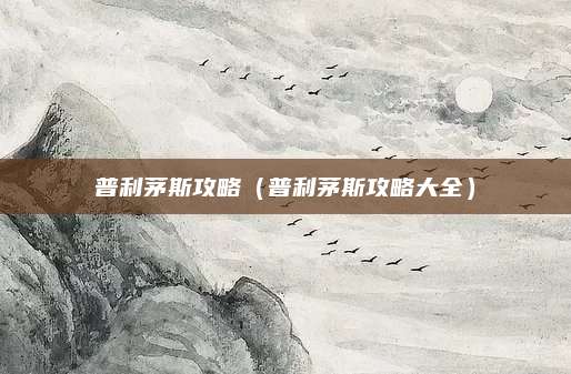 普利茅斯攻略（普利茅斯攻略大全）