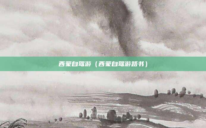西蒙自驾游(西蒙自驾游路书)