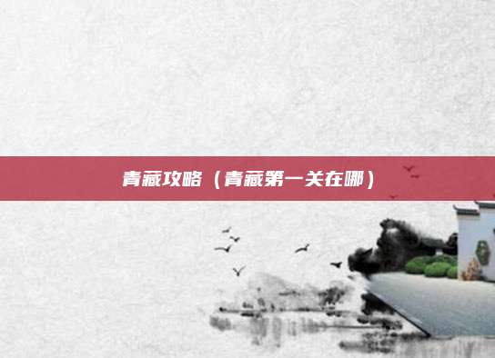 青藏攻略(青藏第一关在哪)