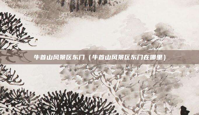 牛首山风景区东门(牛首山风景区东门在哪里)