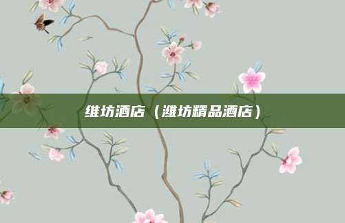维坊酒店(潍坊精品酒店)