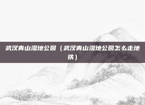 武汉青山湿地公园(武汉青山湿地公园怎么走地铁)