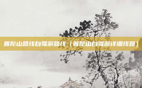 普陀山路线自驾游路线(普陀山自驾游详细线路)