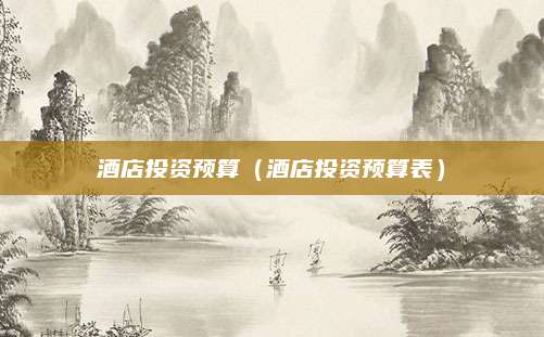酒店投资预算（酒店投资预算表）
