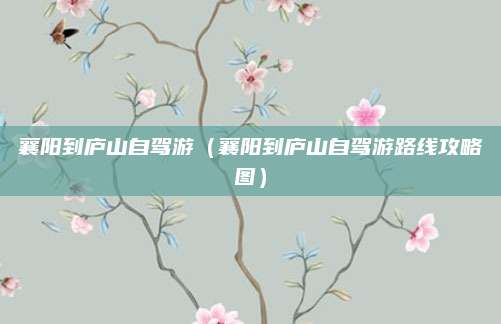 襄阳到庐山自驾游（襄阳到庐山自驾游路线攻略图）