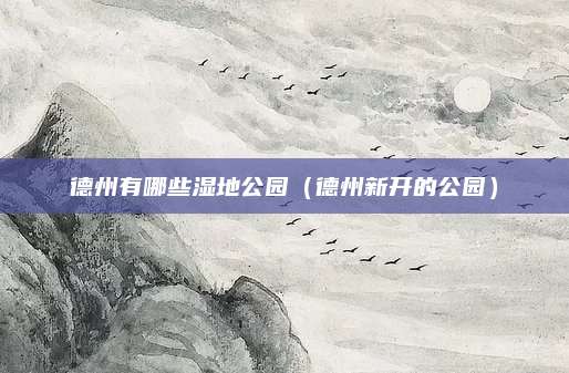 德州有哪些湿地公园（德州新开的公园）