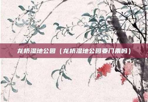 龙桥湿地公园(龙桥湿地公园要门票吗)