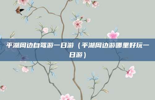 平湖周边自驾游一日游（平湖周边游哪里好玩一日游）