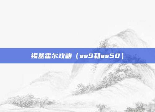 锡基霍尔攻略(as9和as50)