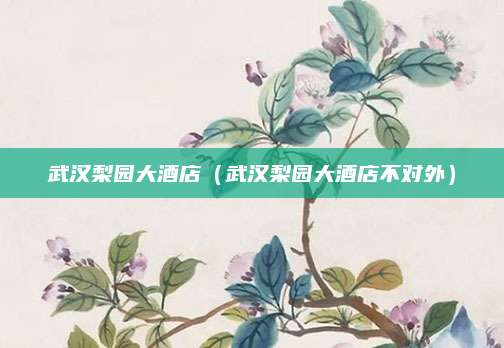 武汉梨园大酒店(武汉梨园大酒店不对外)