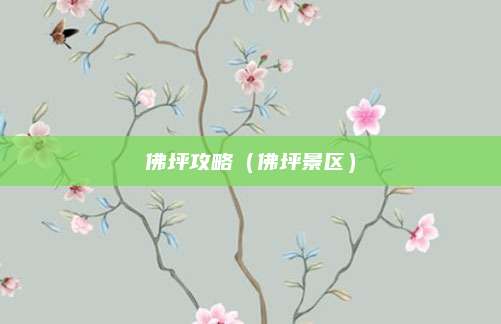 佛坪攻略（佛坪景区）