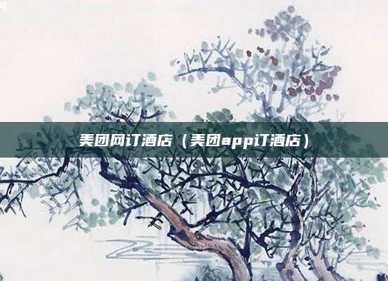 美团网订酒店（美团app订酒店）