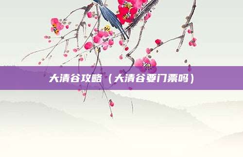 大清谷攻略(大清谷要门票吗)
