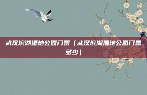 武汉滨湖湿地公园门票(武汉滨湖湿地公园门票多少)