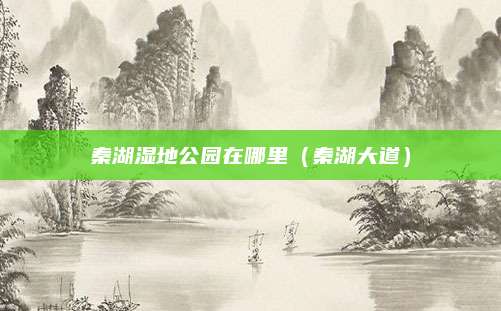 秦湖湿地公园在哪里（秦湖大道）