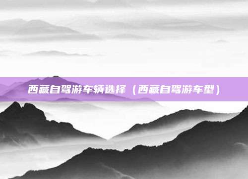 西藏自驾游车辆选择（西藏自驾游车型）