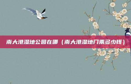 南大港湿地公园在哪（南大港湿地门票多少钱）