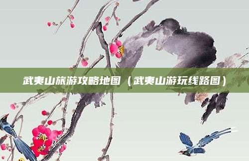武夷山旅游攻略地图(武夷山游玩线路图)