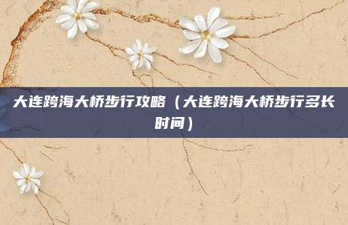 大连跨海大桥步行攻略（大连跨海大桥步行多长时间）