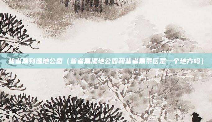 普者黑到湿地公园（普者黑湿地公园和普者黑景区是一个地方吗）
