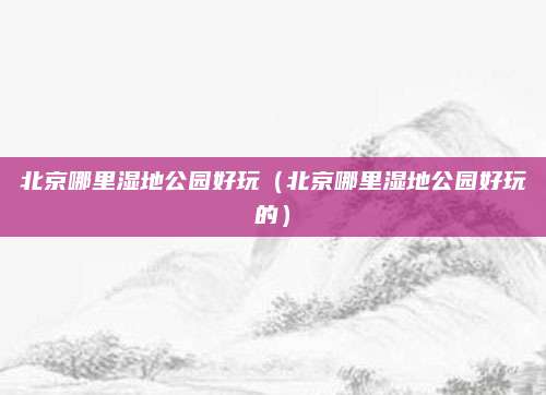 北京哪里湿地公园好玩（北京哪里湿地公园好玩的）