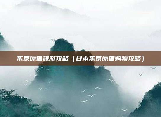 东京原宿旅游攻略(日本东京原宿购物攻略)