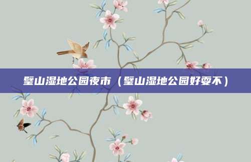 璧山湿地公园夜市(璧山湿地公园好耍不)