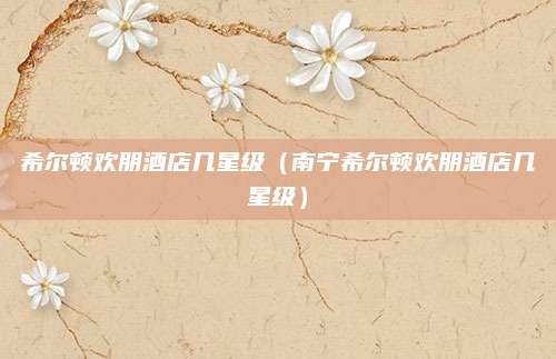 希尔顿欢朋酒店几星级(南宁希尔顿欢朋酒店几星级)