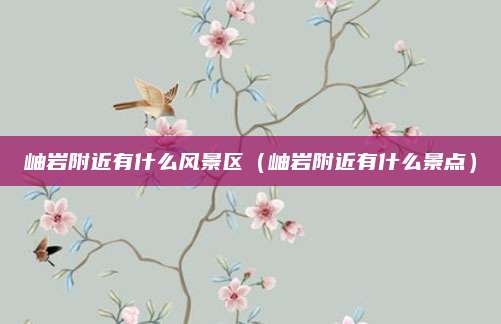 岫岩附近有什么风景区（岫岩附近有什么景点）