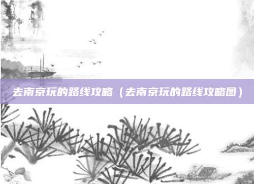 去南京玩的路线攻略(去南京玩的路线攻略图)