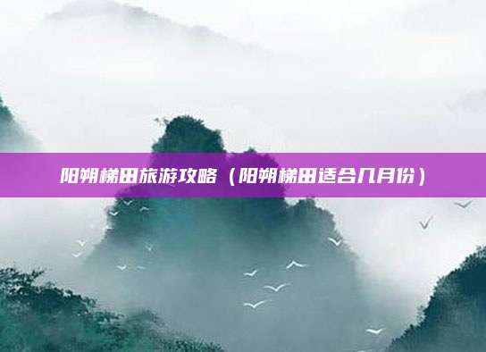 阳朔梯田旅游攻略（阳朔梯田适合几月份）