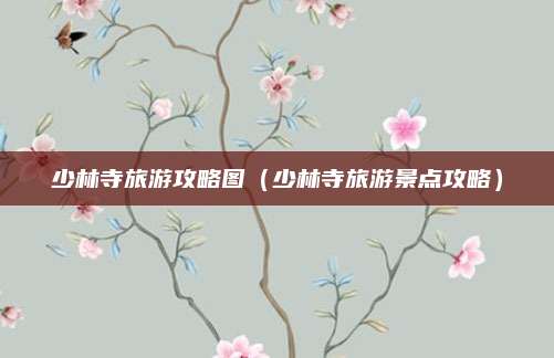 少林寺旅游攻略图（少林寺旅游景点攻略）