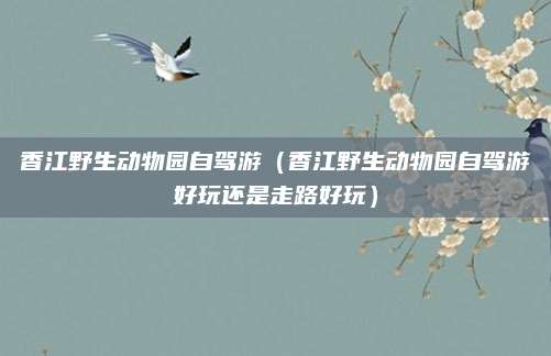 香江野生动物园自驾游（香江野生动物园自驾游好玩还是走路好玩）
