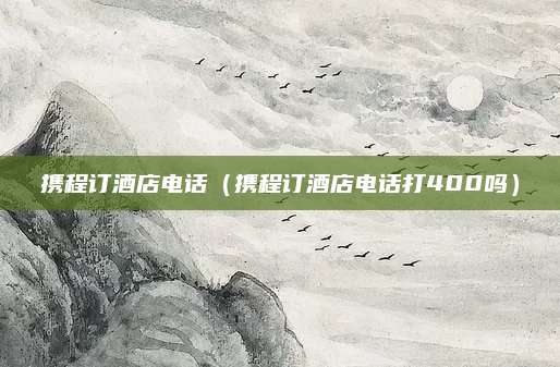 携程订酒店电话（携程订酒店电话打400吗）