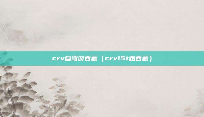 crv自驾游西藏（crv15t跑西藏）