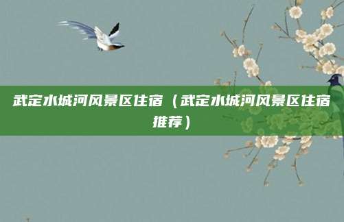 武定水城河风景区住宿(武定水城河风景区住宿推荐)