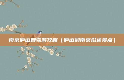 南京庐山自驾游攻略(庐山到南京沿途景点)