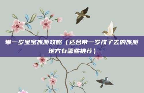 带一岁宝宝旅游攻略(适合带一岁孩子去的旅游地方有哪些推荐)
