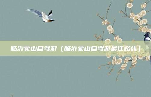 临沂蒙山自驾游(临沂蒙山自驾游最佳路线)