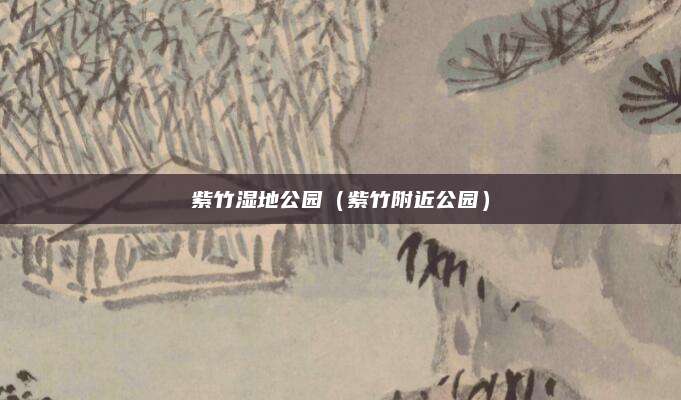 紫竹湿地公园(紫竹附近公园)